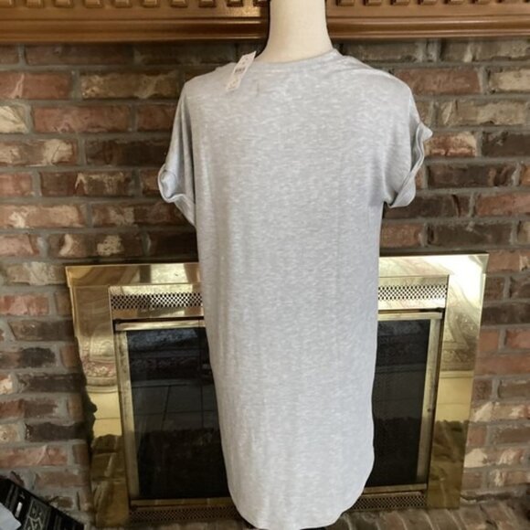 Lou & Grey Soft Short Sleeve Dress Size XS Gray NWT - Picture 3 of 7